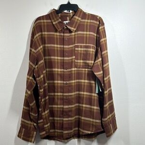 Marmot‎ Mountain Works Fairfax Novelty Lightweight Flannel LS Chocolate Plaid M